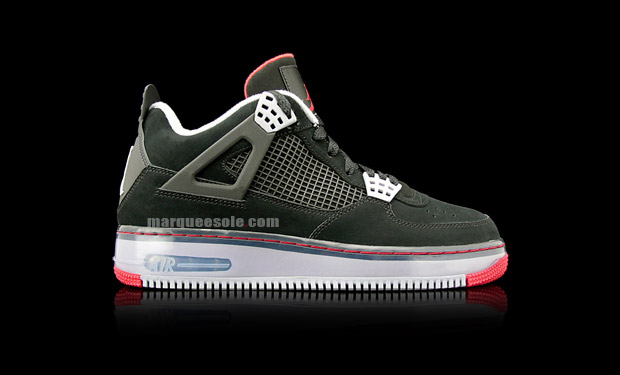 Nike air force 1 Jordan fusion black cement 3