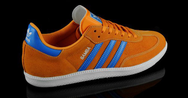 adidas samba blue and orange