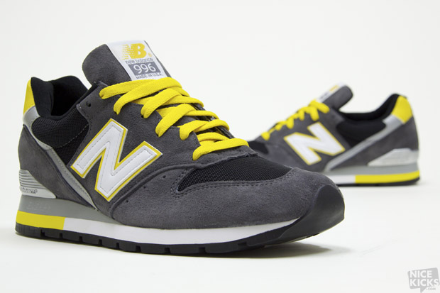 New Balance 996 Grey/Black/Yellow 