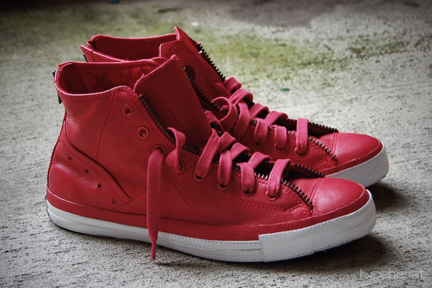 red leather converse
