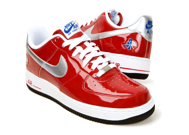 shiny red air force 1