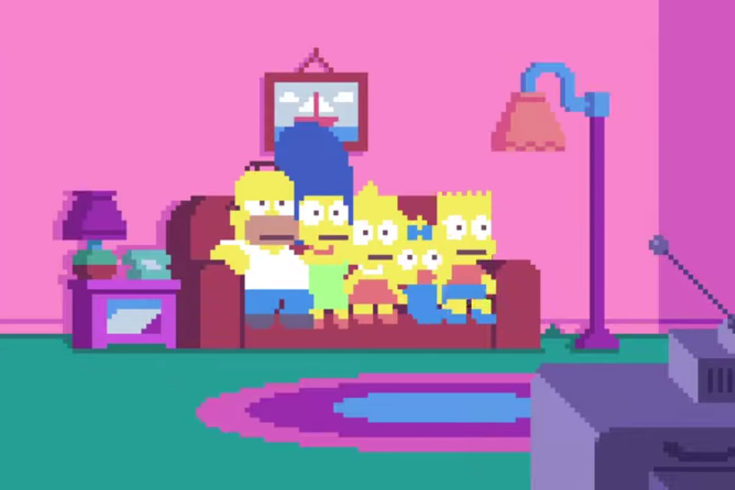 simpsons opening couch scene