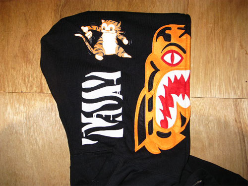bape black tiger hoodie