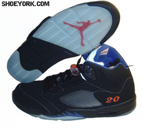 Nike Jordan V's in New York Knicks Colorway