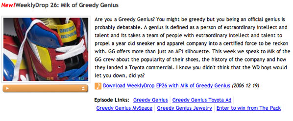 Weekly Drop Episode 26: Mik of Greedy Genius