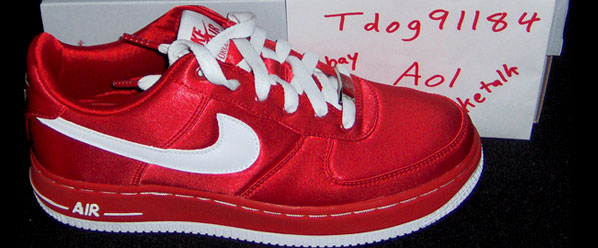 red satin air force ones