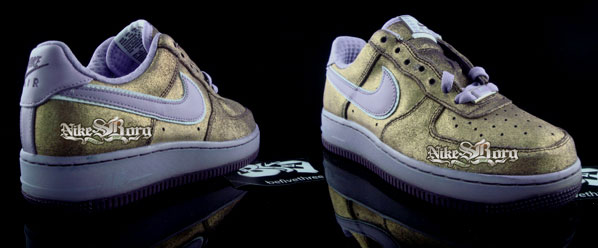 purple and gold air force 1