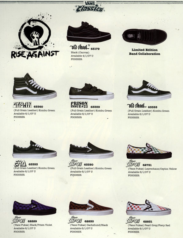 vans shoes catalog