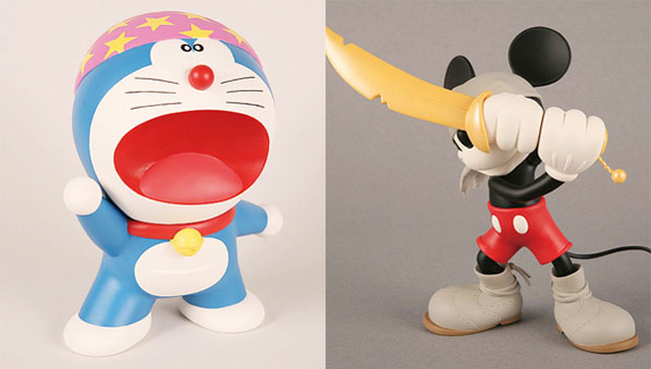 Medicom Toy Mickey and Doraemon Figures