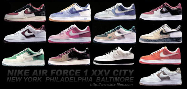 Nike Air Force 1 25th Anniversary City 