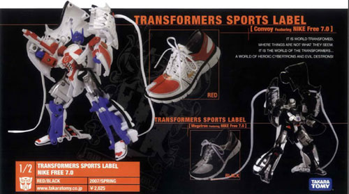 Transformers Sports Label Nike Free 7.0 Figures