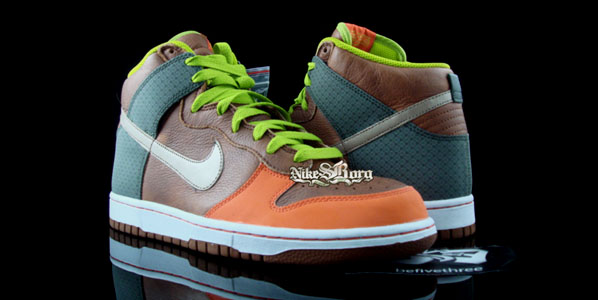 Nike Dunk High Brown/Orange/Green