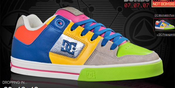 colorful dc shoes