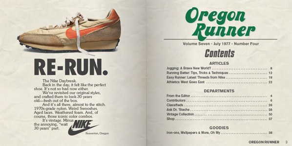 Nike Vintage Running Website