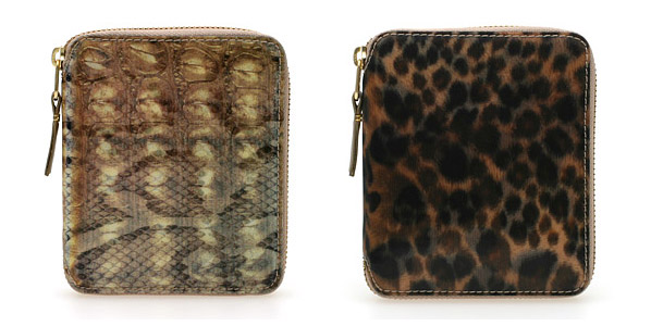 Comme des Garcons Holographic Animal Print Wallets