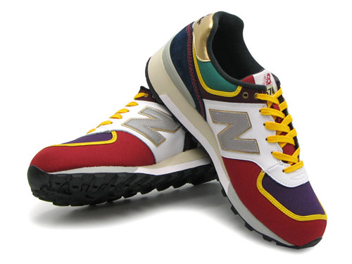 multi colored new balance shoes