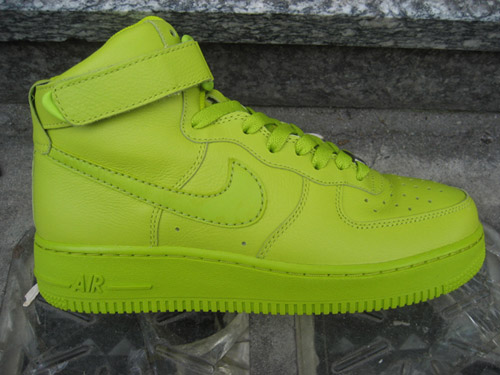 lime green air force 1 high top