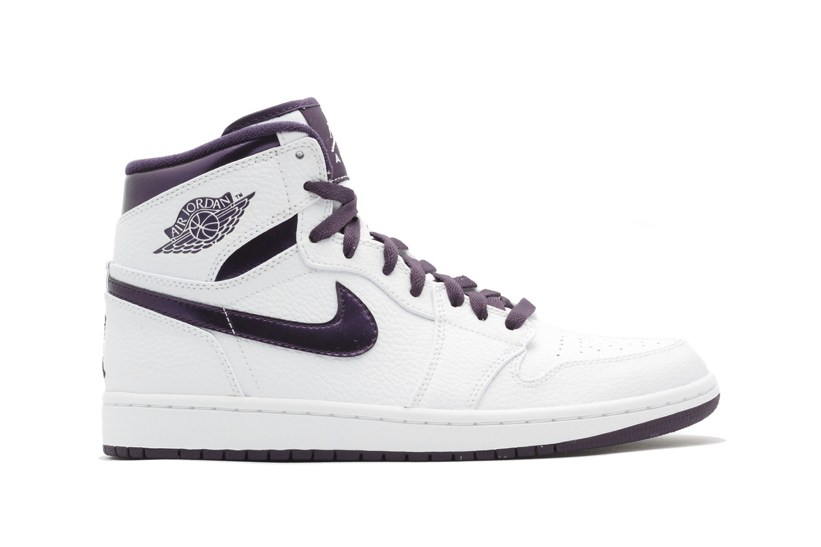 the purple and white jordans
