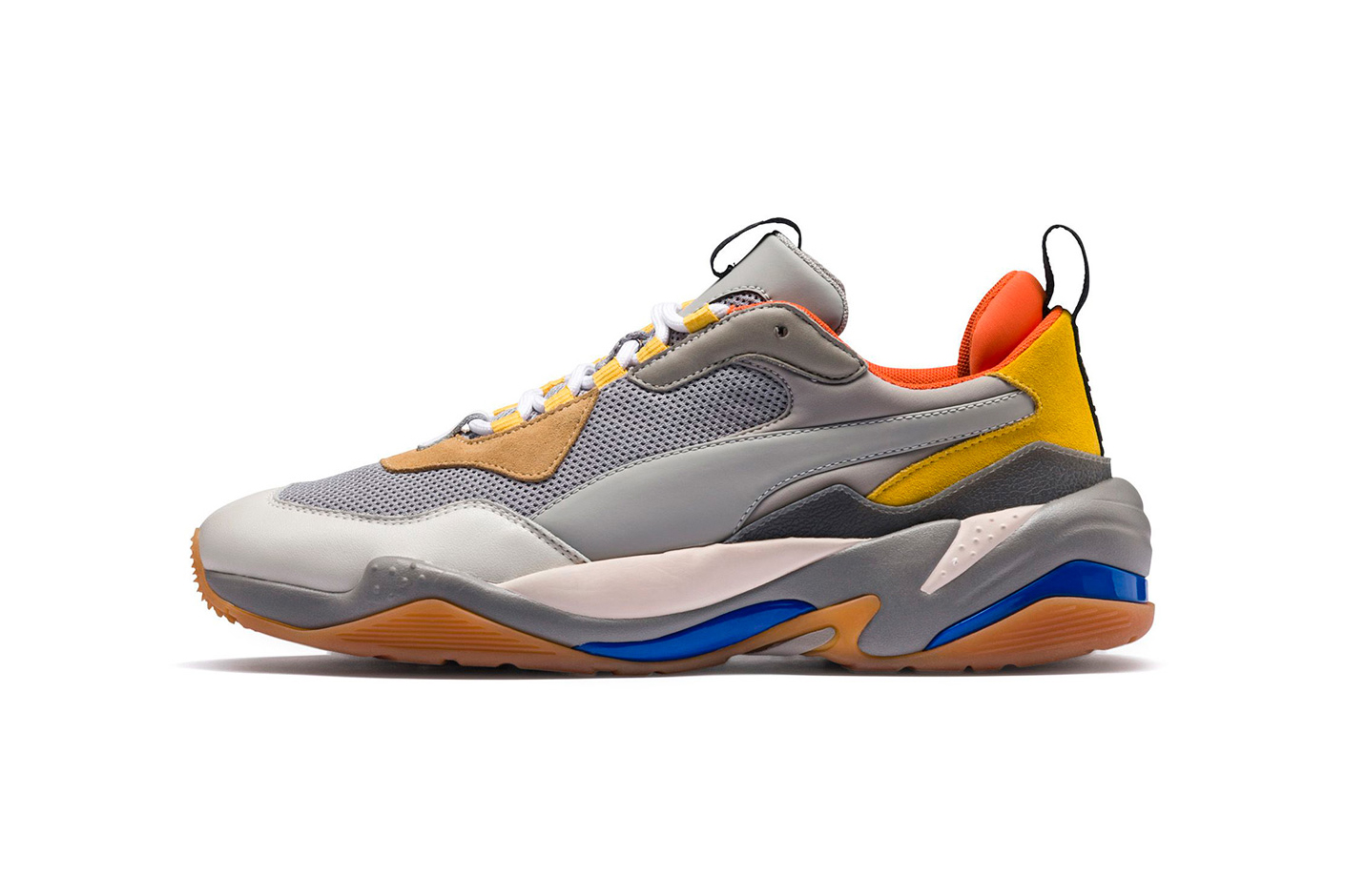 root Allegations Successful PUMA Thunder Spectra in Grey, Orange & Yellow | Hypebeast