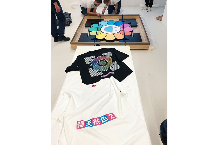 Virgil Abloh Takashi Murakami TECHNICOLOR 2 T-shirts Gagosian Gallery Paris