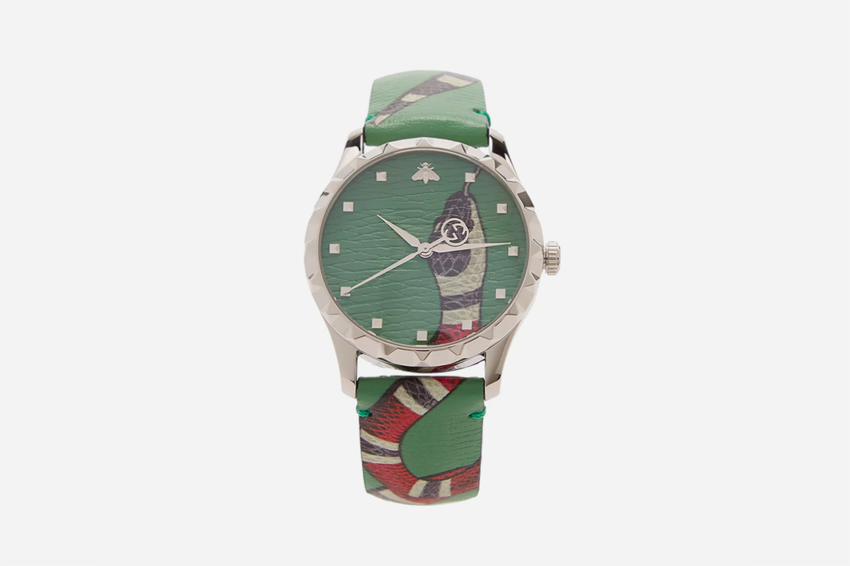 Gucci “Kingsnake” Leather Watch | Drops 