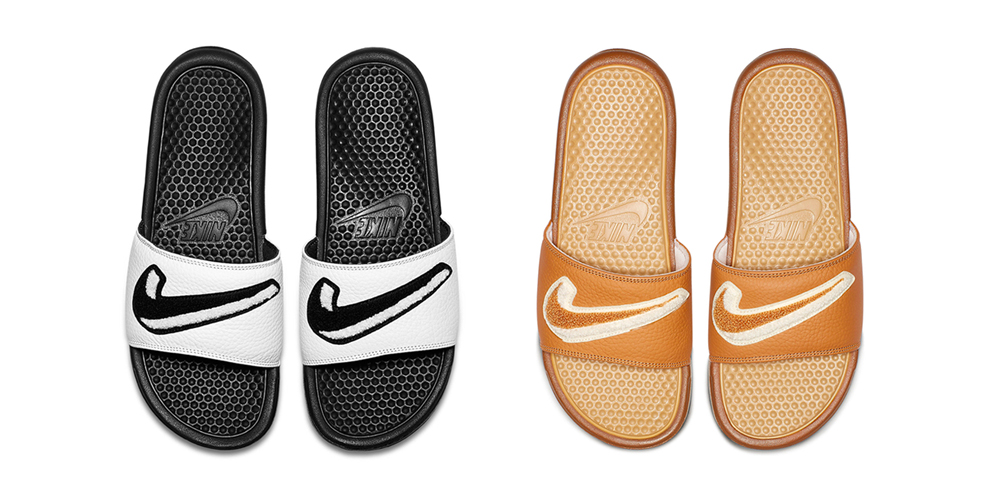 Nike Benassi Chenille Swoosh Slides 
