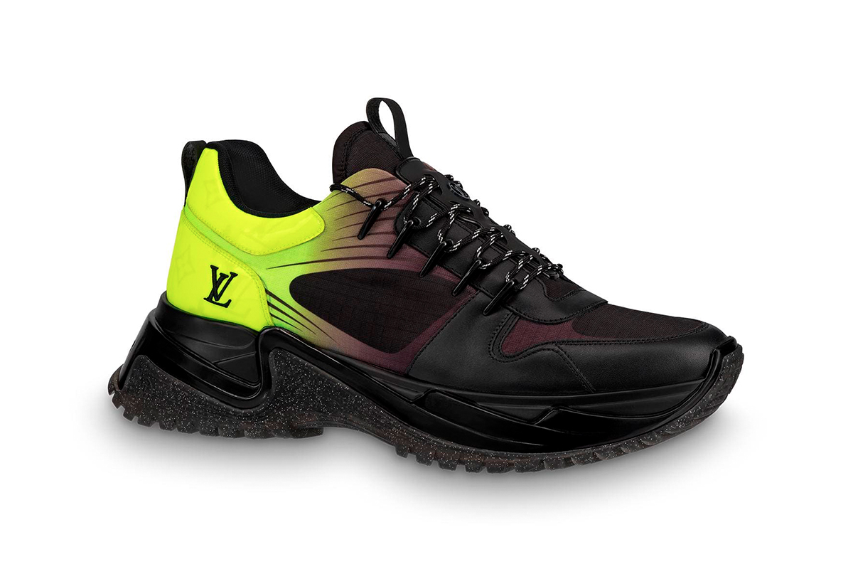 Louis Vuitton Black + Neon [Green] Run Away Pulse Sneakers Shoes
