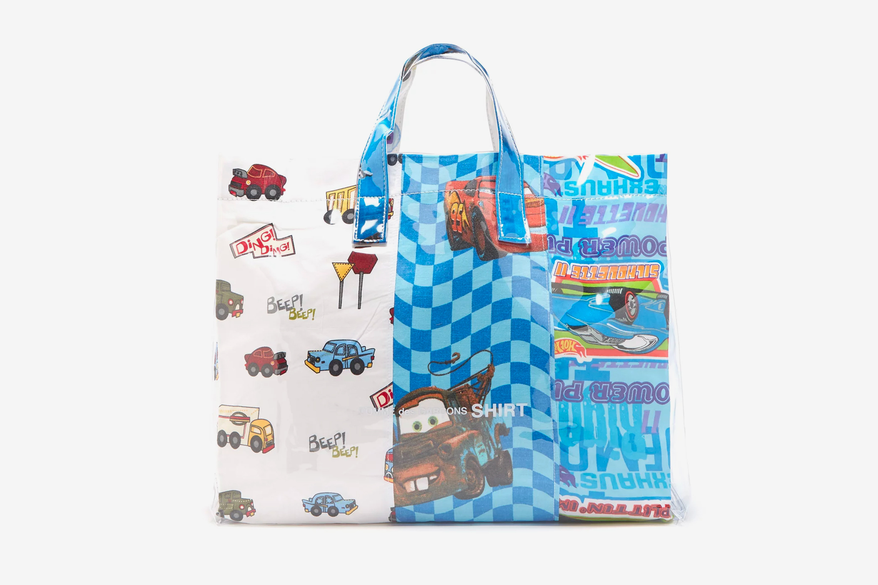 COMME des GARÇONS SHIRT Automobile Bedsheets Tote Bag cars pvc pixar disney bags accessories