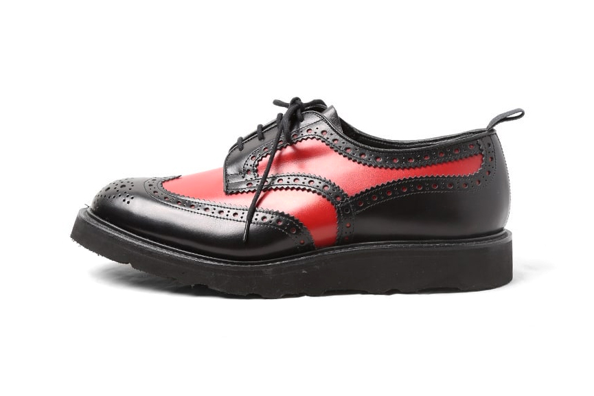 Engineered Garments Trickers Combo Brogue Capsule Collection Black Red Blue Contrast Stitch Golf Loafer Brown mens footwear leather shoes purchase release date info price