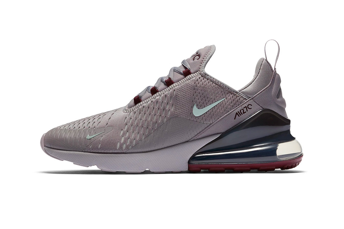 Nike Air Max 270 Burgundy Crush Release Date availability grey silver blue sneakers trainers drop cop how to buy