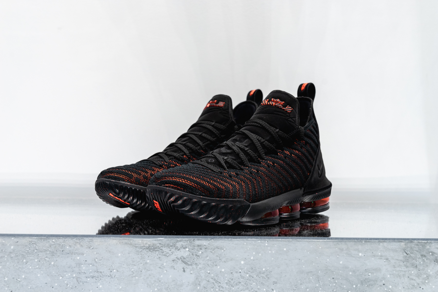lebron 16s black and red