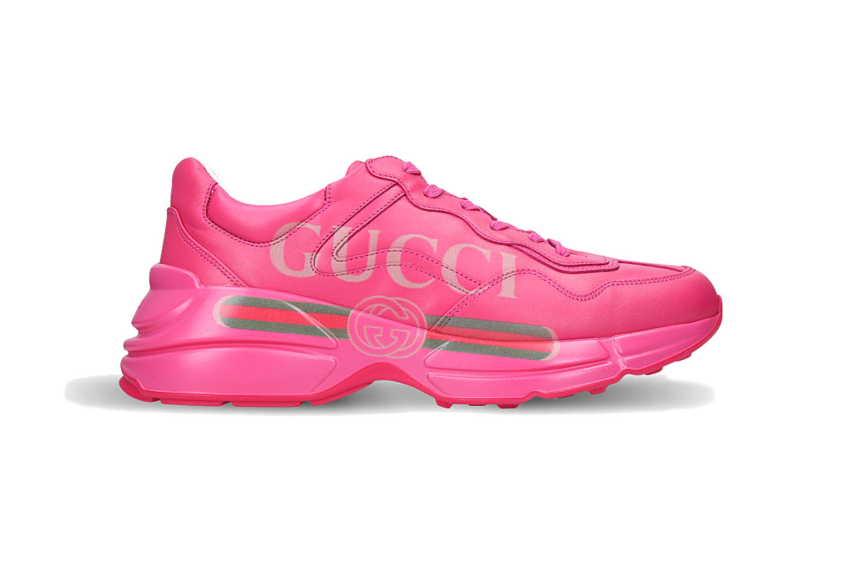 Gucci Rhyton Logo Sneaker In Bright Pink Hypebeast