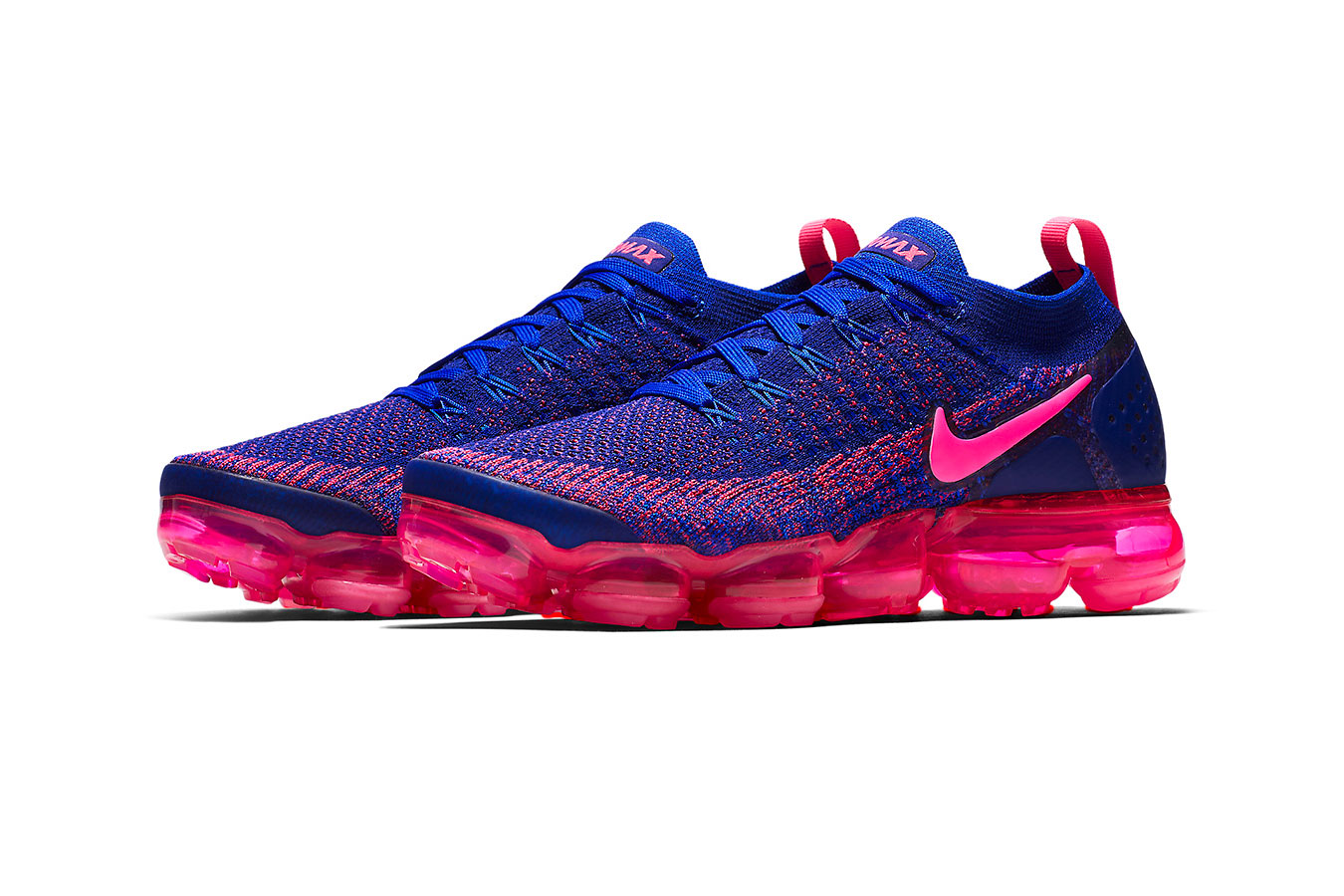 pink and blue vapormax