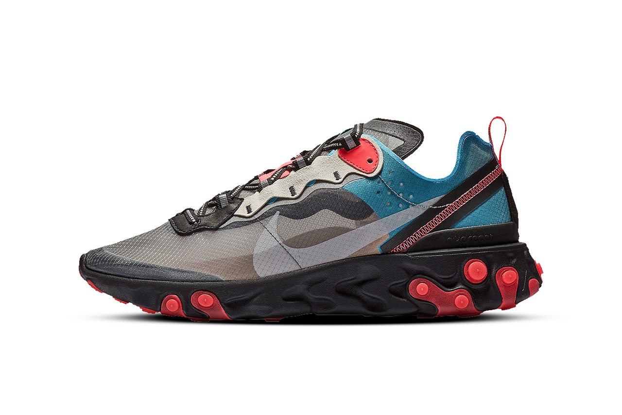 Pedicab Chaqueta Medieval Nike React Element 87 "Blue Chill/Solar Red" | Hypebeast