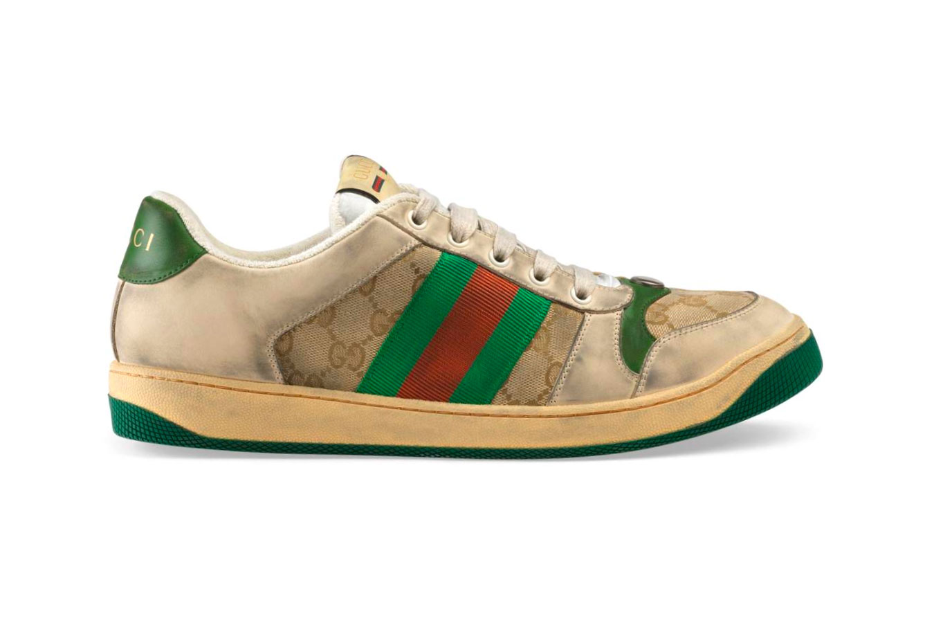 Gucci "Distressed" GG Canvas & Leather Sneakers | HYPEBEAST