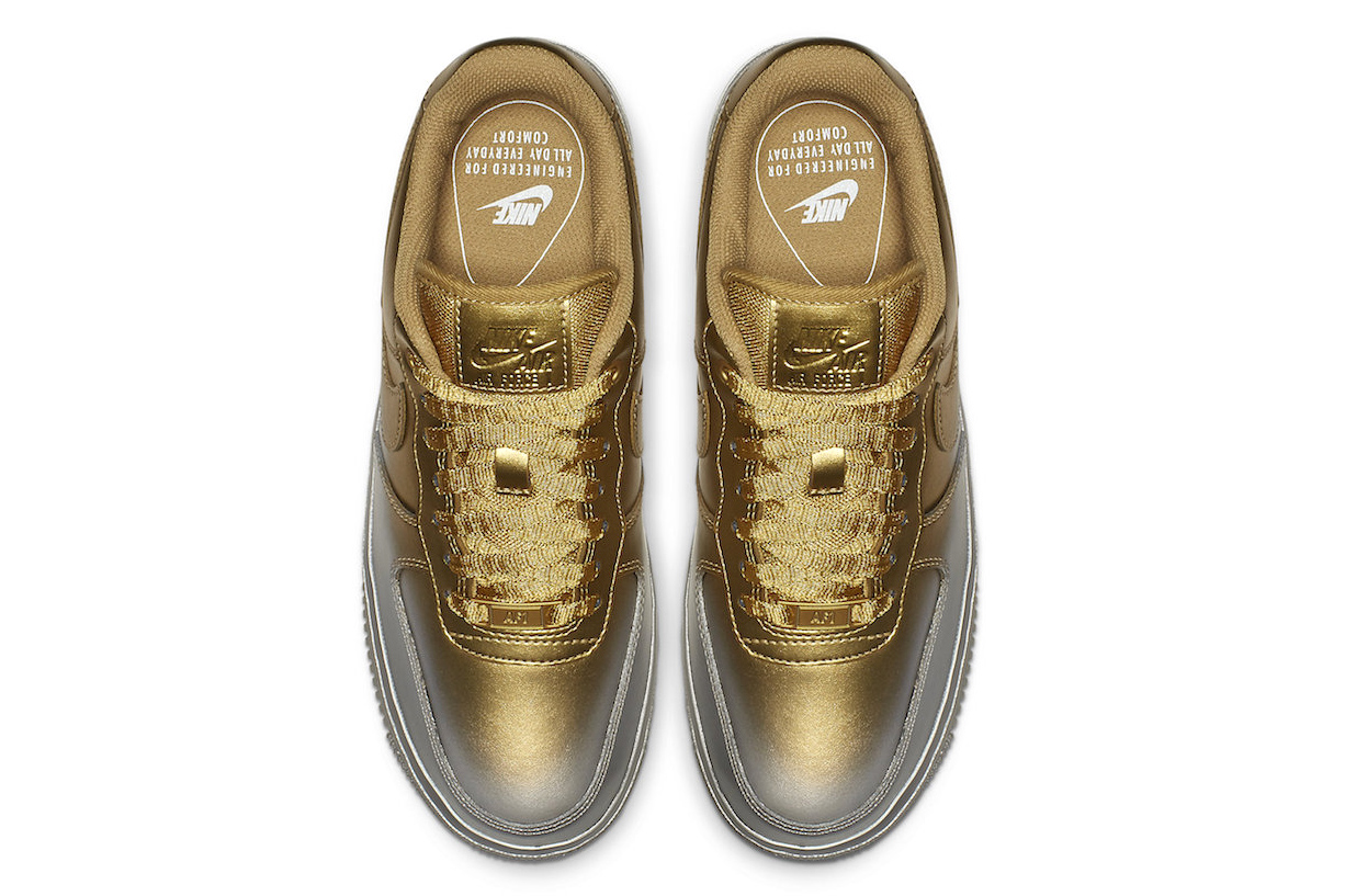 gold and silver nikes