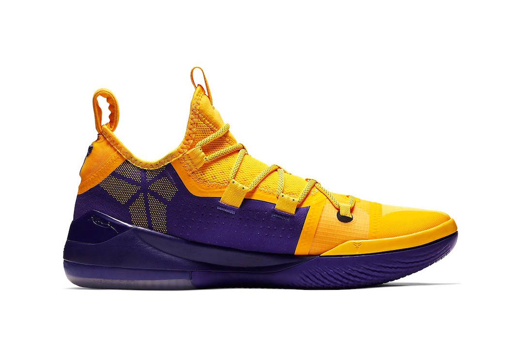 kobe bryant shoes purple and gold