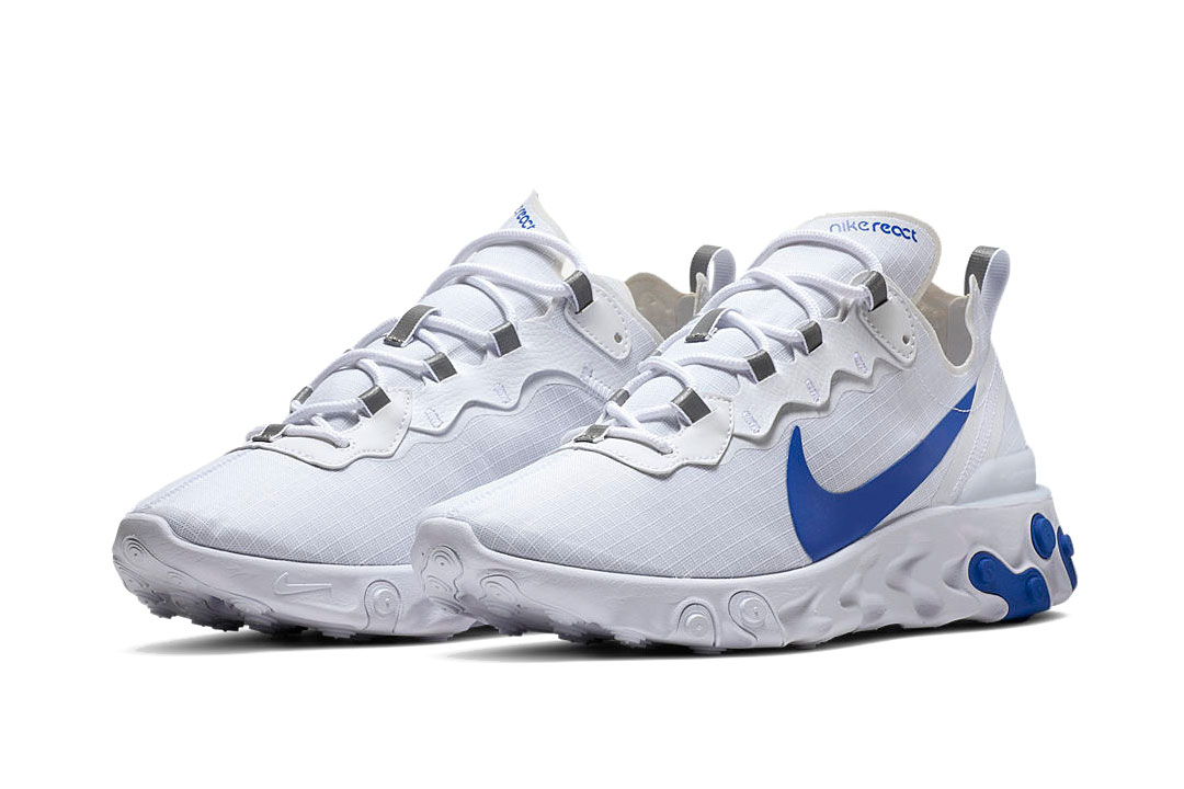 nike react element 55 blue and white