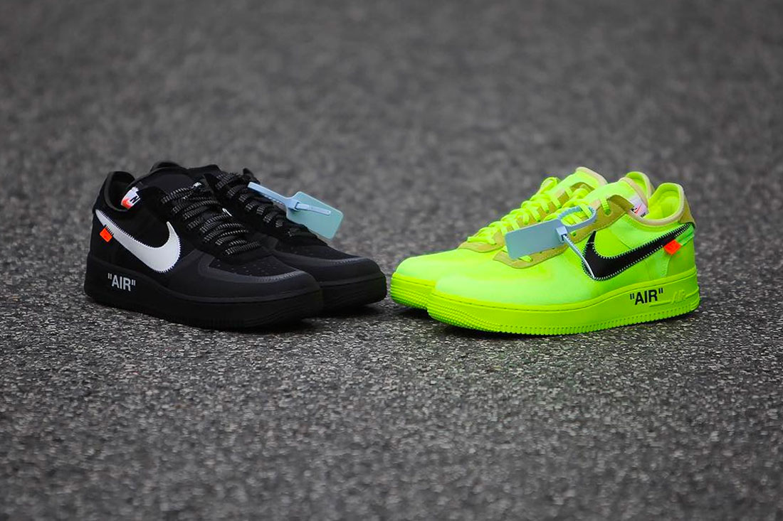neon yellow air force ones