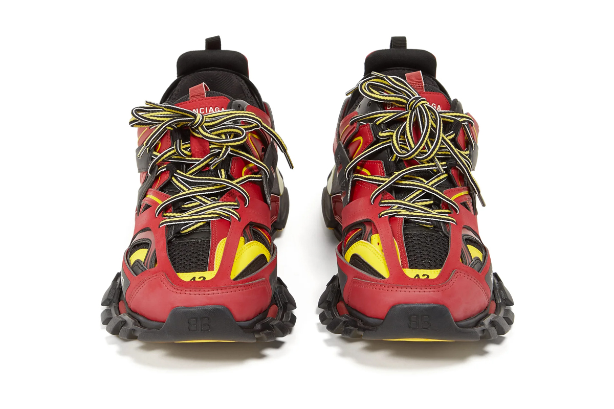 innovation Advarsel peave Balenciaga Red/Black/Yellow Track Sneaker | Drops | HYPEBEAST