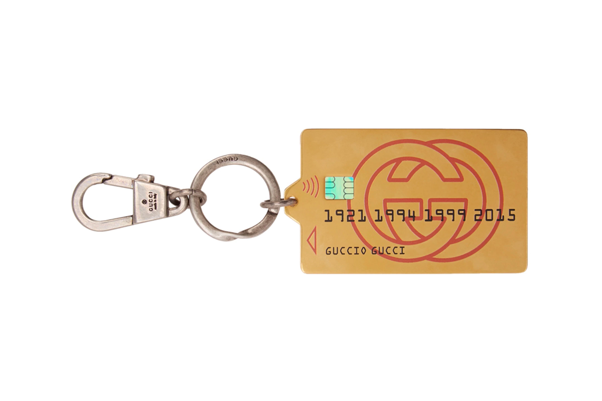 Gucci Silver & Gold Credit Card Keychain