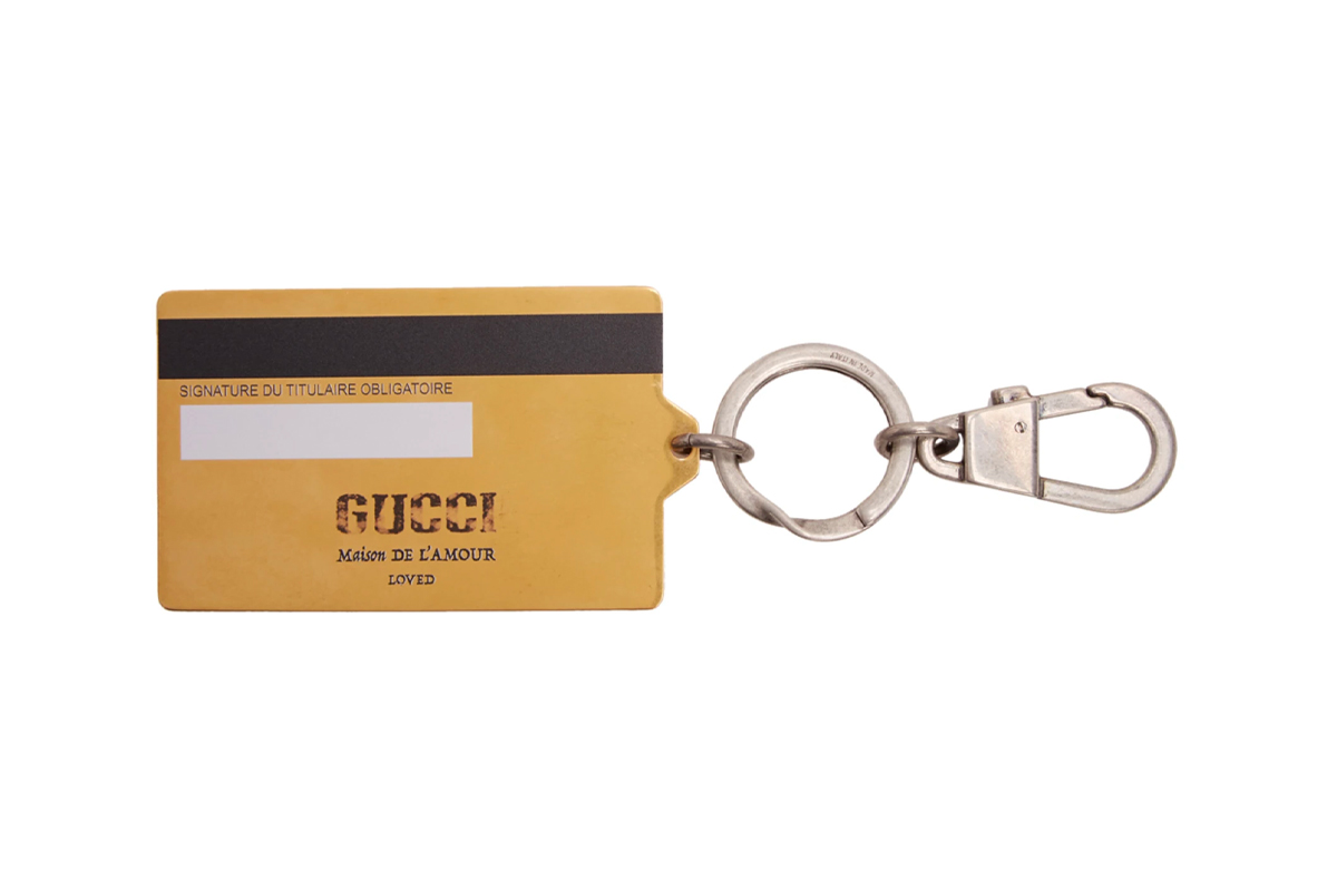 GUCCI key chain credit card motif-based Gold Silver hardware used