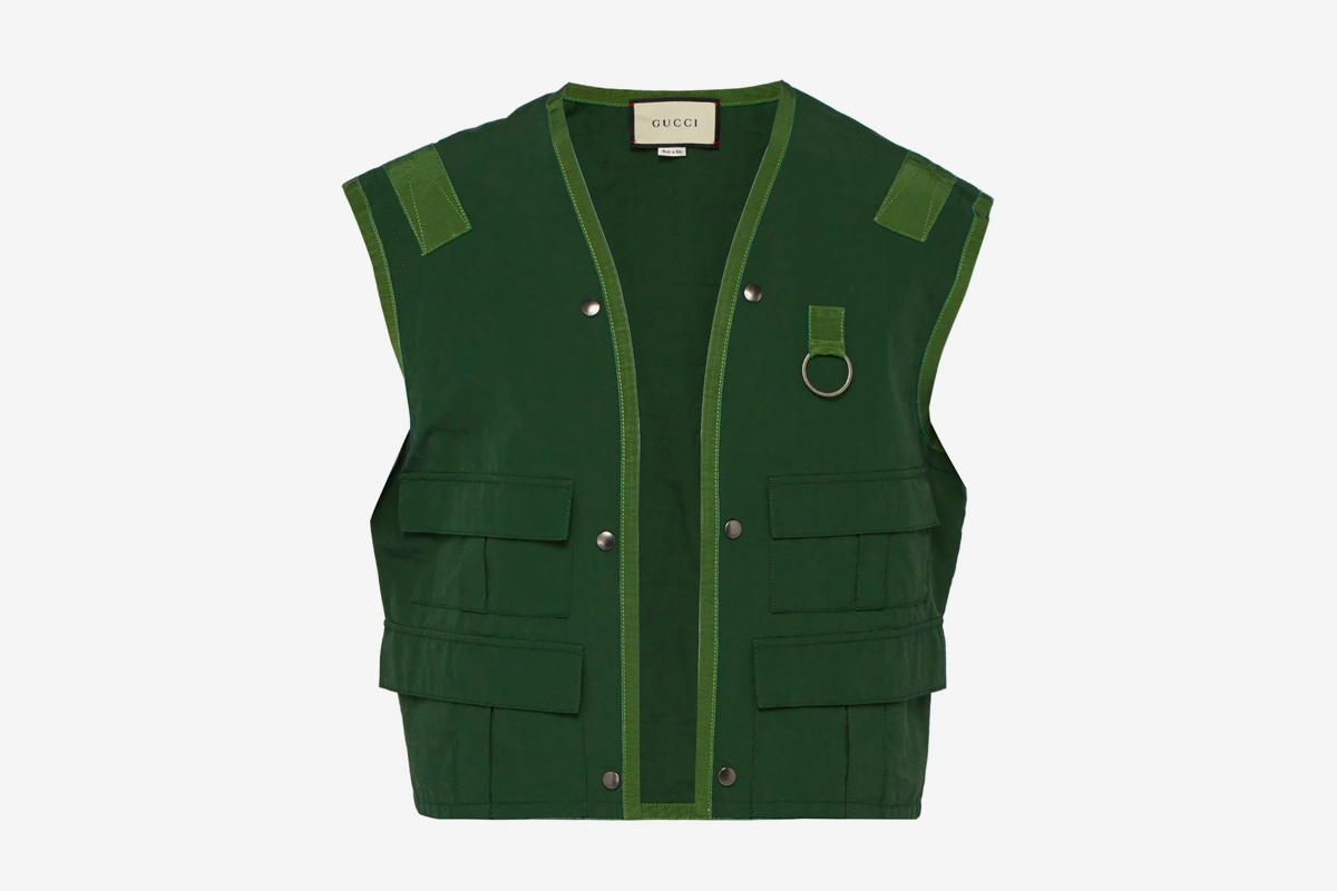 Aftrekken microscoop Voorganger Gucci Sleeveless Cotton Blend Fishing Vest | Hypebeast