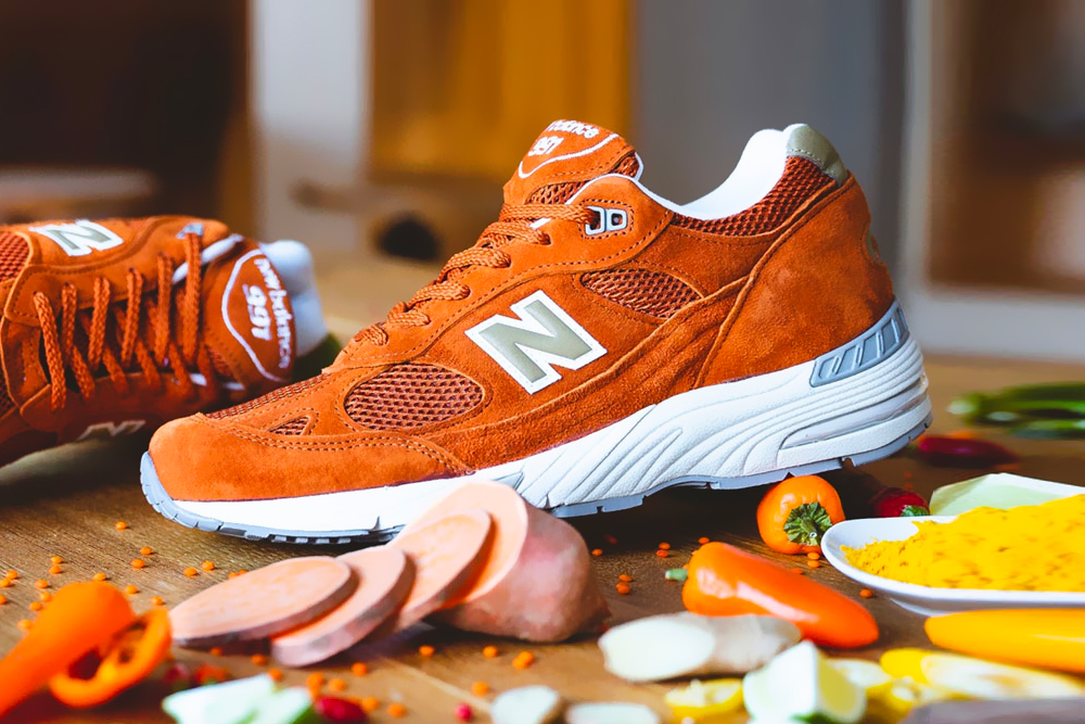 New Balance M991 Receives a Food-Inspired Colorway orange suede release drop date images price footwear info