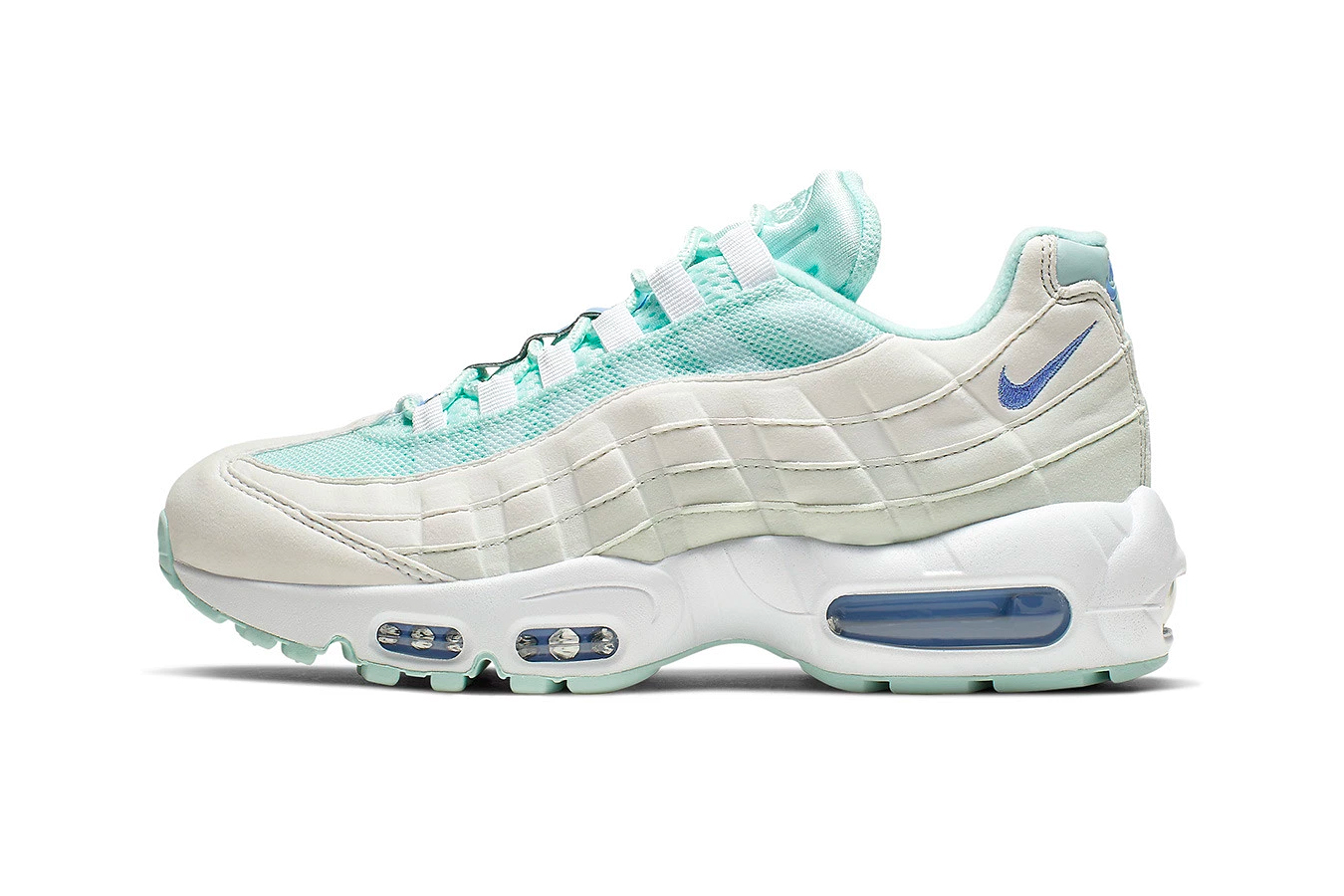 air max 95 light blue and white