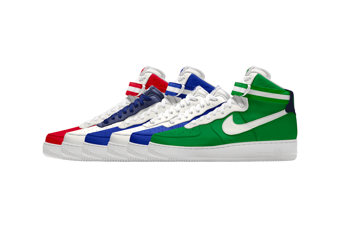 NIKEiD Offers March Madness-Themed Air Force 1s Duke Ohio State Villanova Kentucky Oregon Uconn release drop date info images footwear NCAA basketball high low