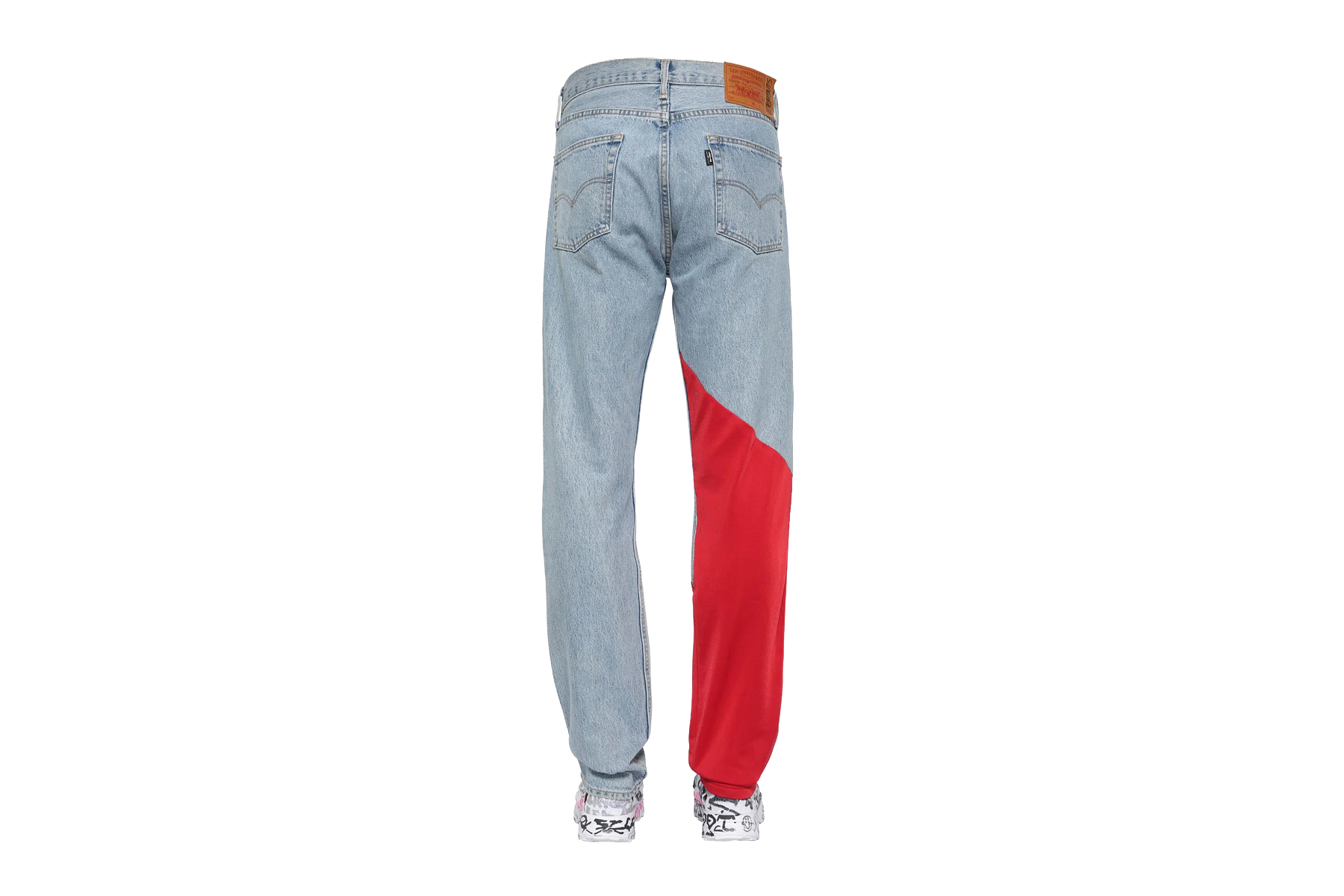 Jersey Detail Denim Jeans 