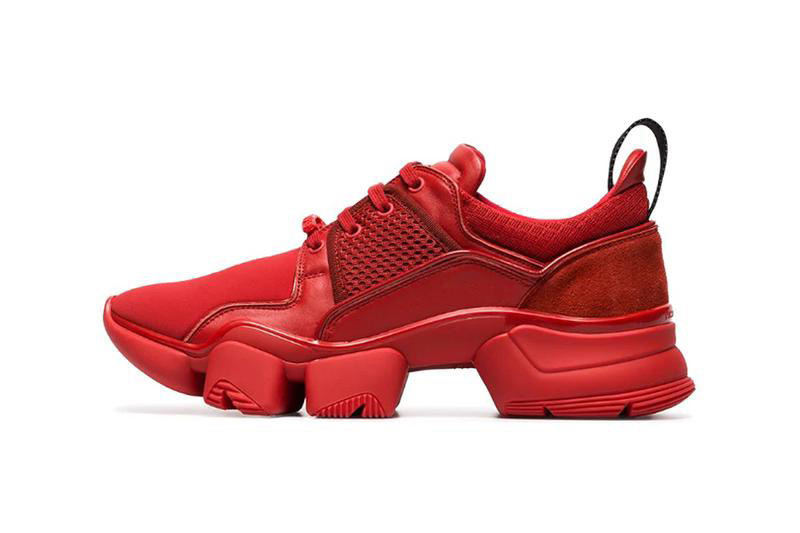 Givenchy Red Jaw Neoprene and Leather Sneakers | Hypebeast