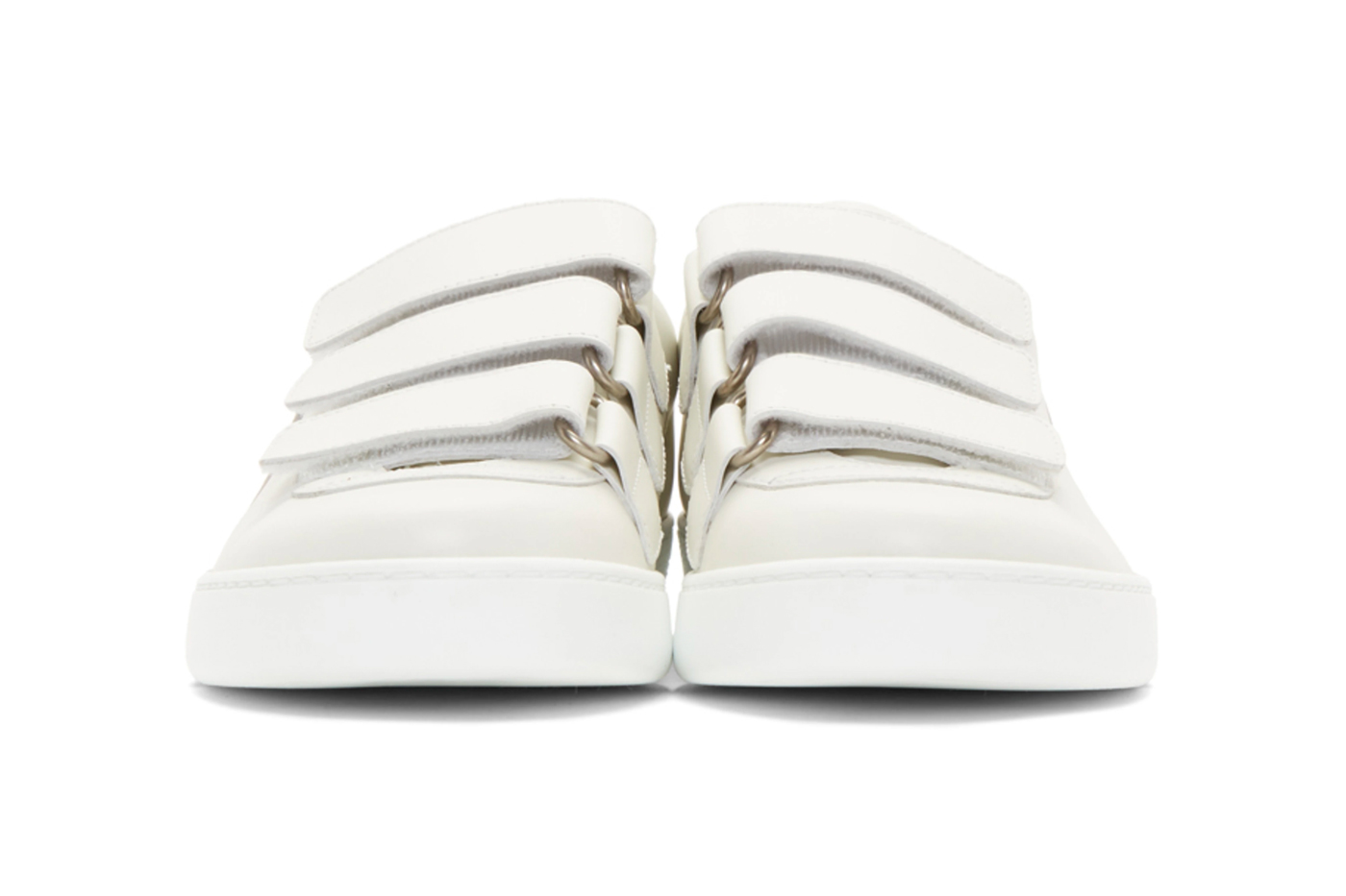 JACQUES SOLOVIÈRE White Leather VELCRO® Sneakers | Mackintosh