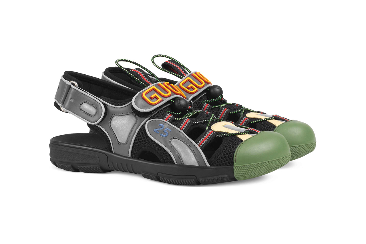 Gucci Leather and Mesh Sandal | Drops | Hypebeast